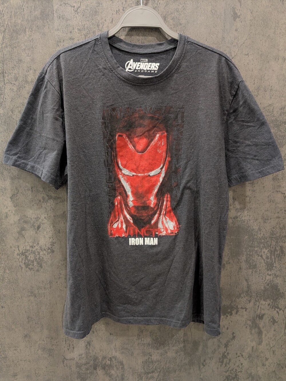 Marvel Avengers Endgame Iron Man Graphic Tee Shirt, Charcoal